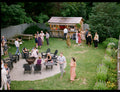 An overhead view of the event space at Winsor House, a restaurant located on Island Creek Oyster Co.'s Duxbury property.